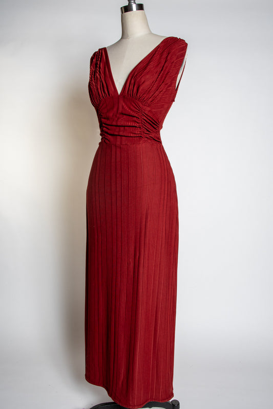 Formal Athena Gown Dress - Brick Rib Knit