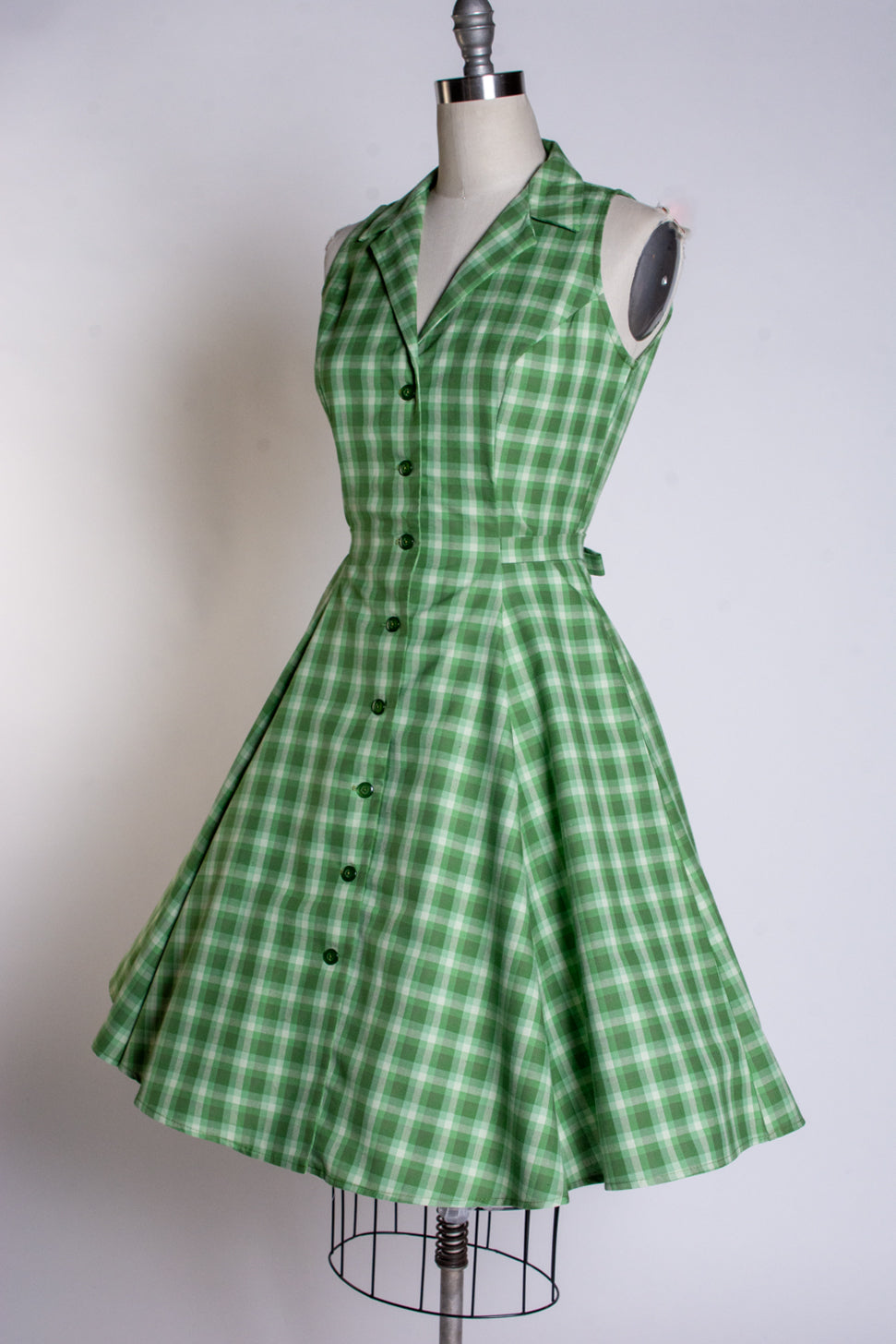 Betty Lou Dress - Green Tonal Plaid