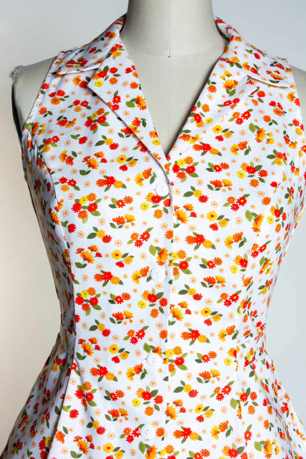 Betty Lou Dress - Little Orange Flowers *sale