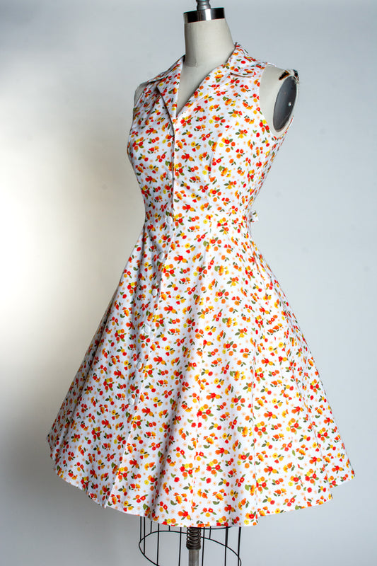 Betty Lou Dress - Little Orange Flowers *sale