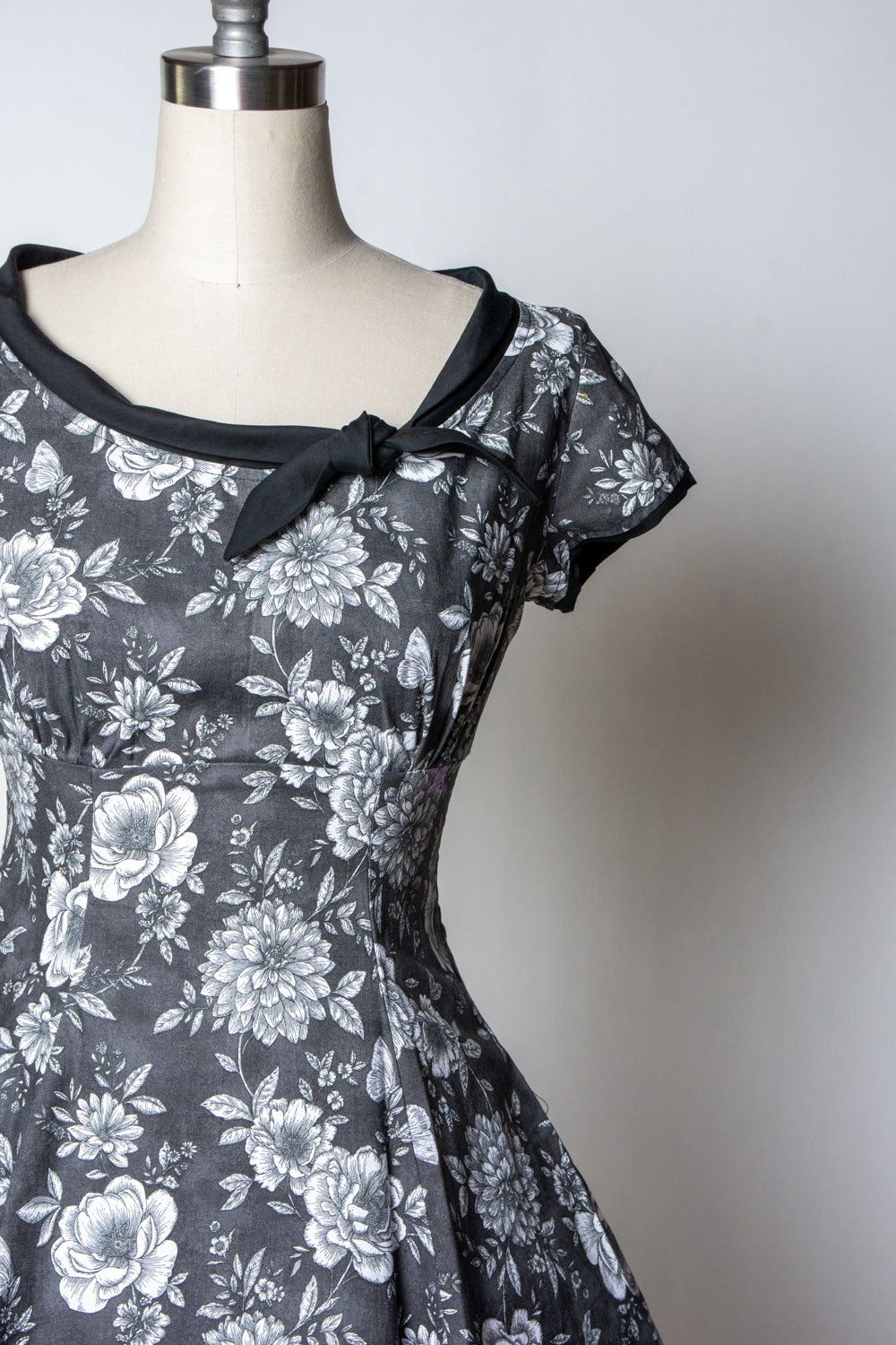 Beverly Dress-  Graphite Roses *sale