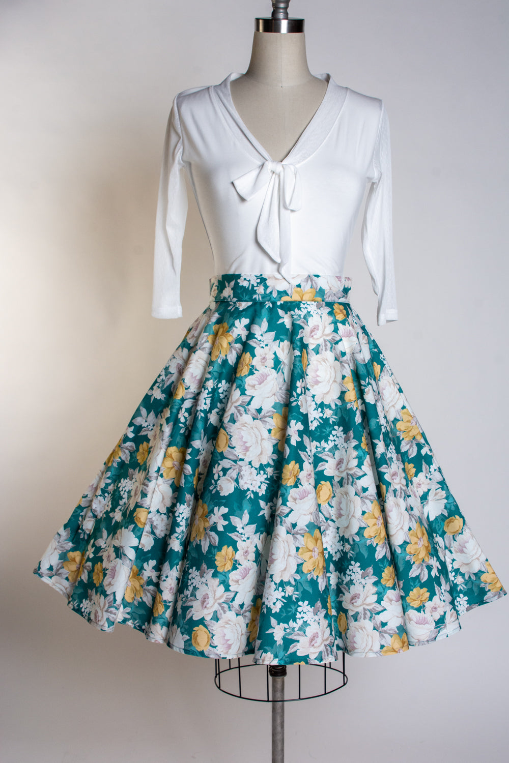 Circle Skirt - Huntington Gardens, Teal