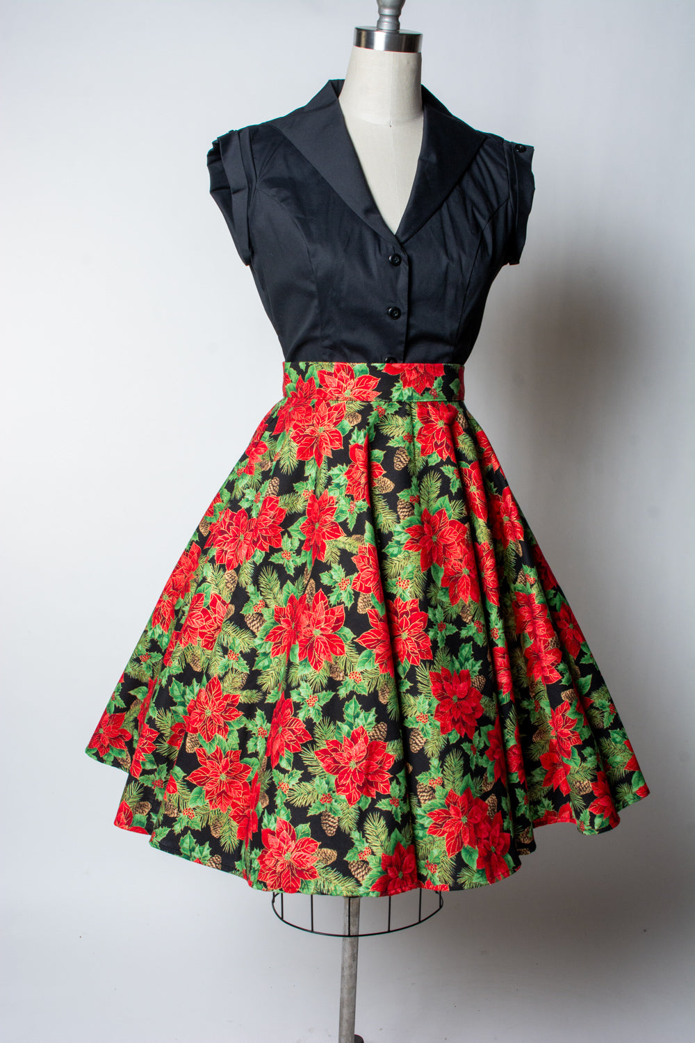 Haute Circle Skirt - Poinsettias *sale