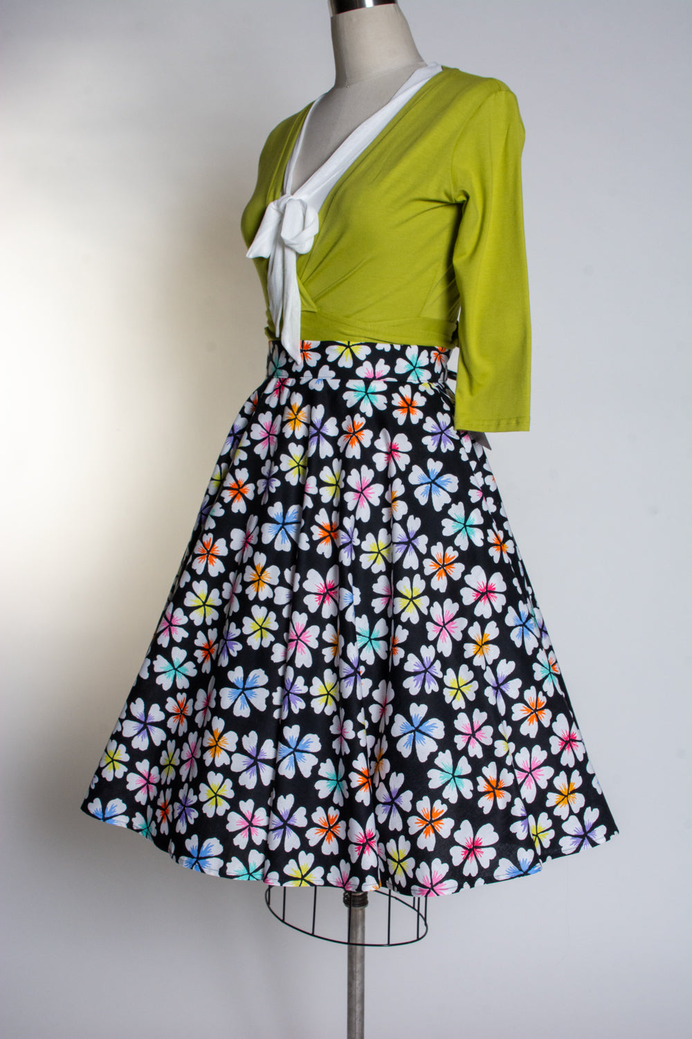 Haute Circle Skirt - Rainbow Flowers *sale