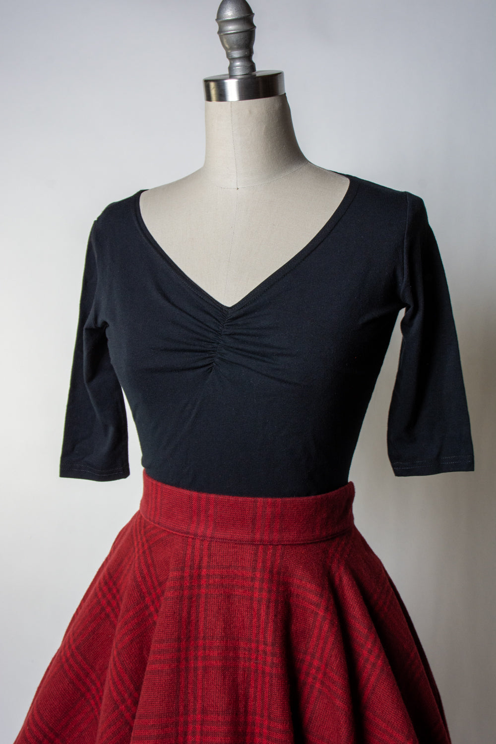 Haute Circle Skirt - Flannel, Brick Red Plaid