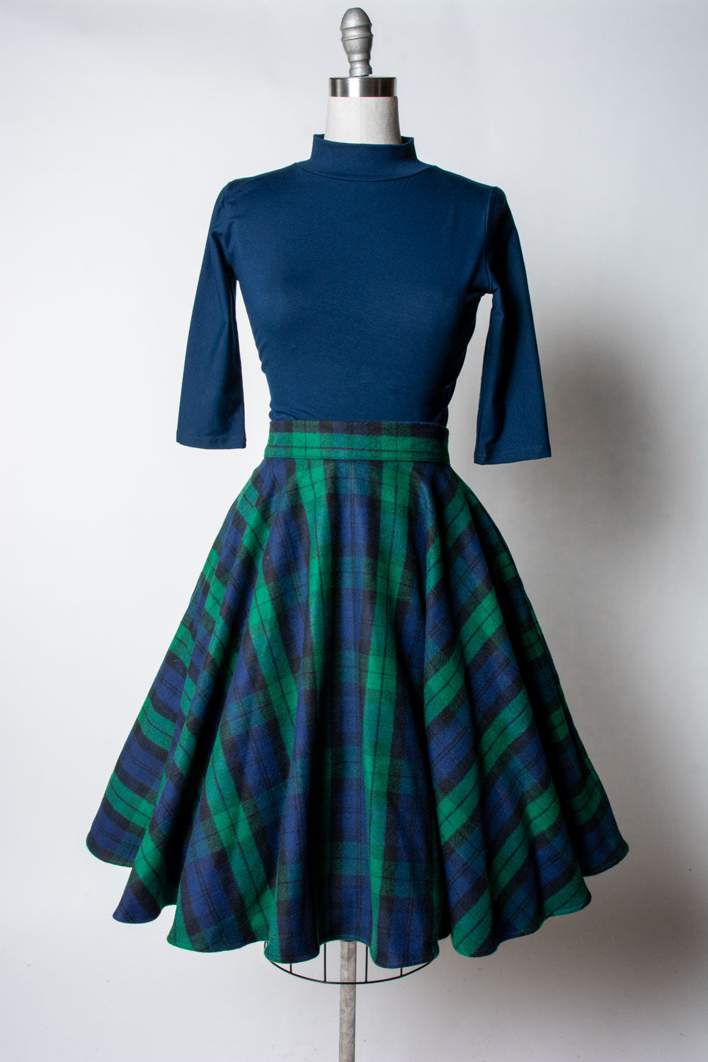 Haute Circle Skirt - Flannel, Watch Plaid