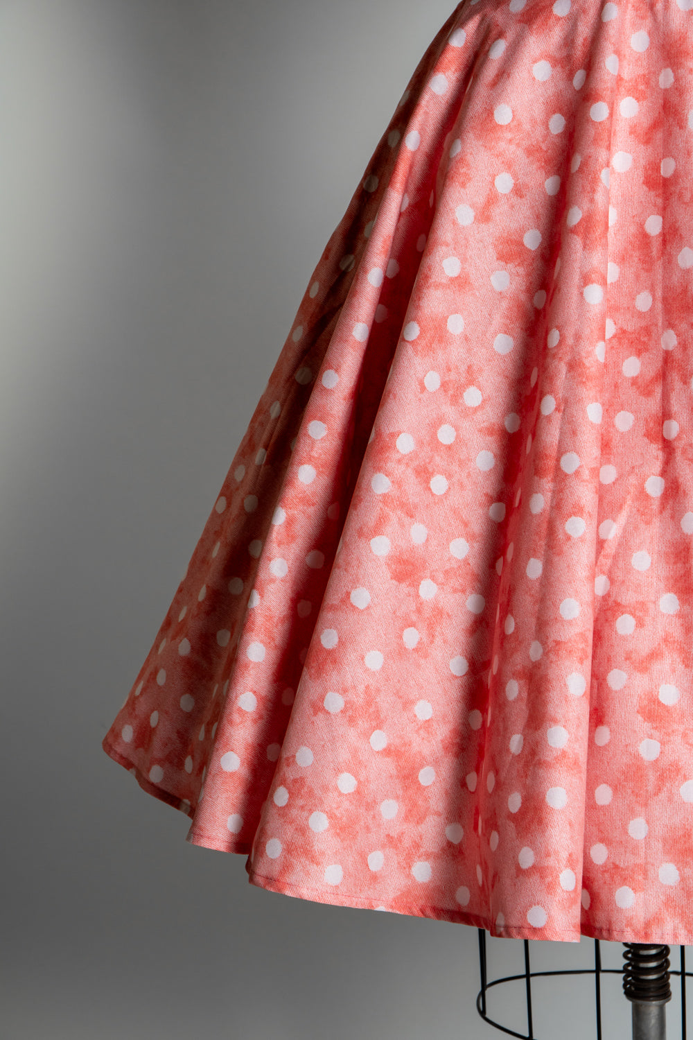 Circle Skirt - Watercolor Dot, Coral