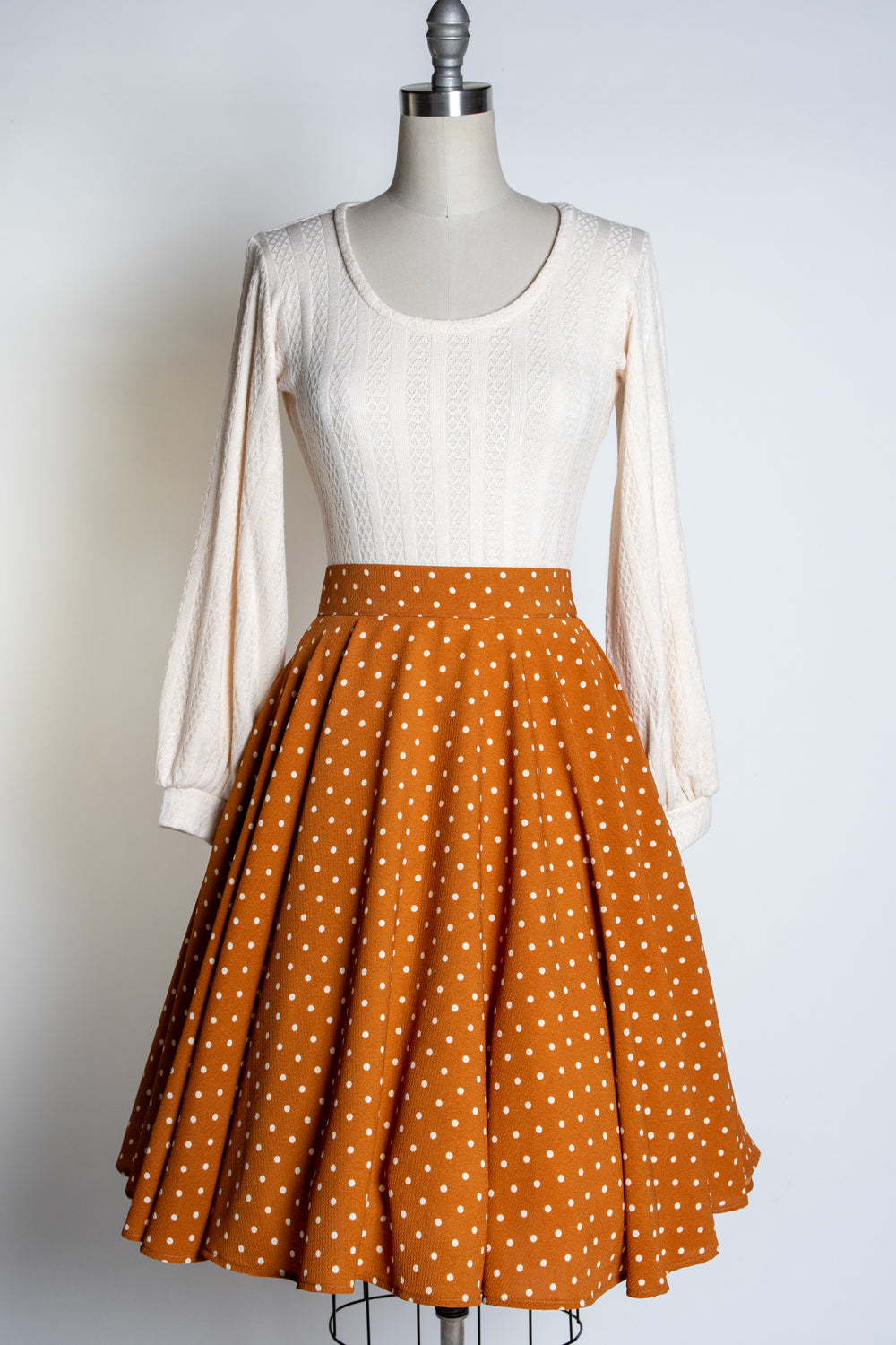 Circle Skirt - Mustard Dot