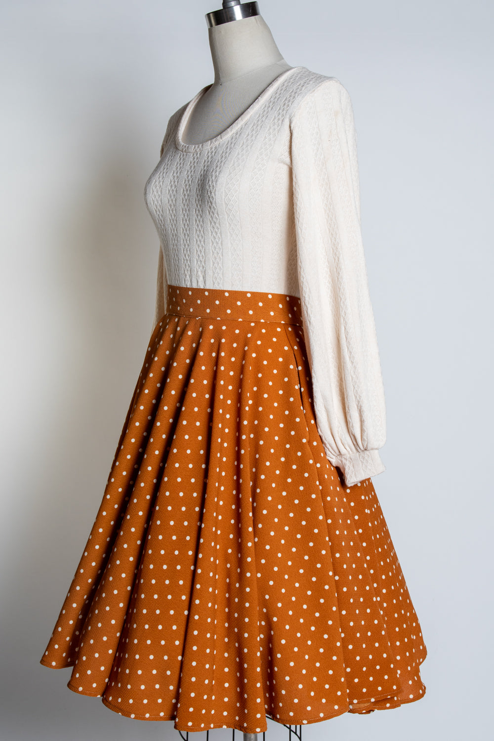 Circle Skirt - Mustard Dot