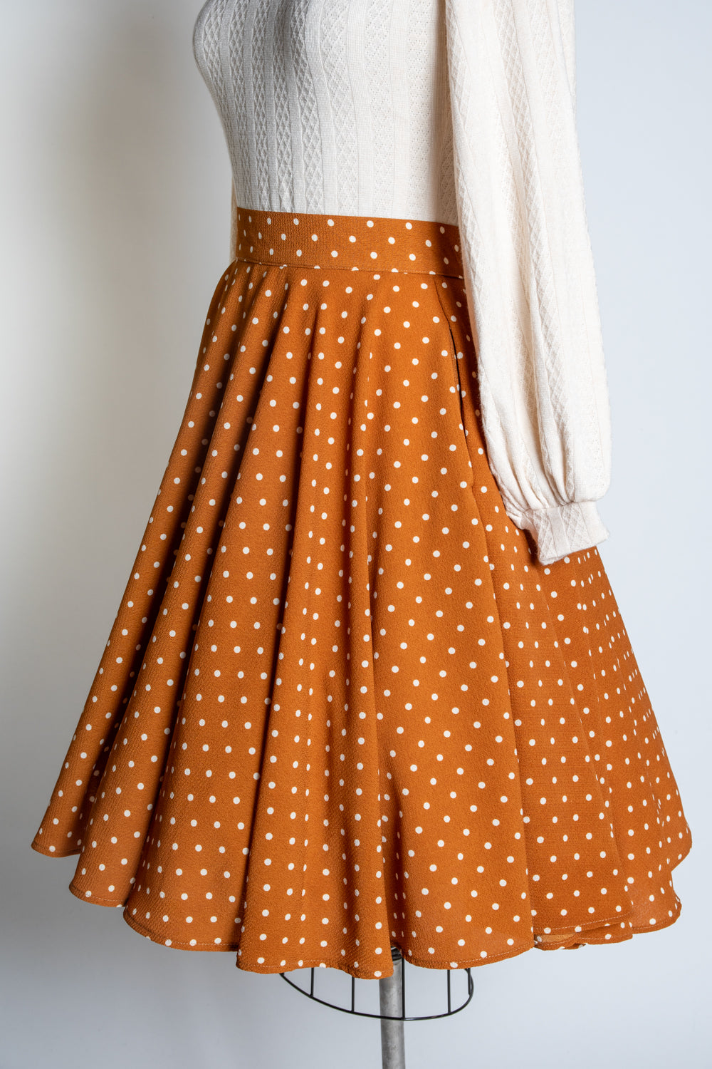 Circle Skirt - Mustard Dot