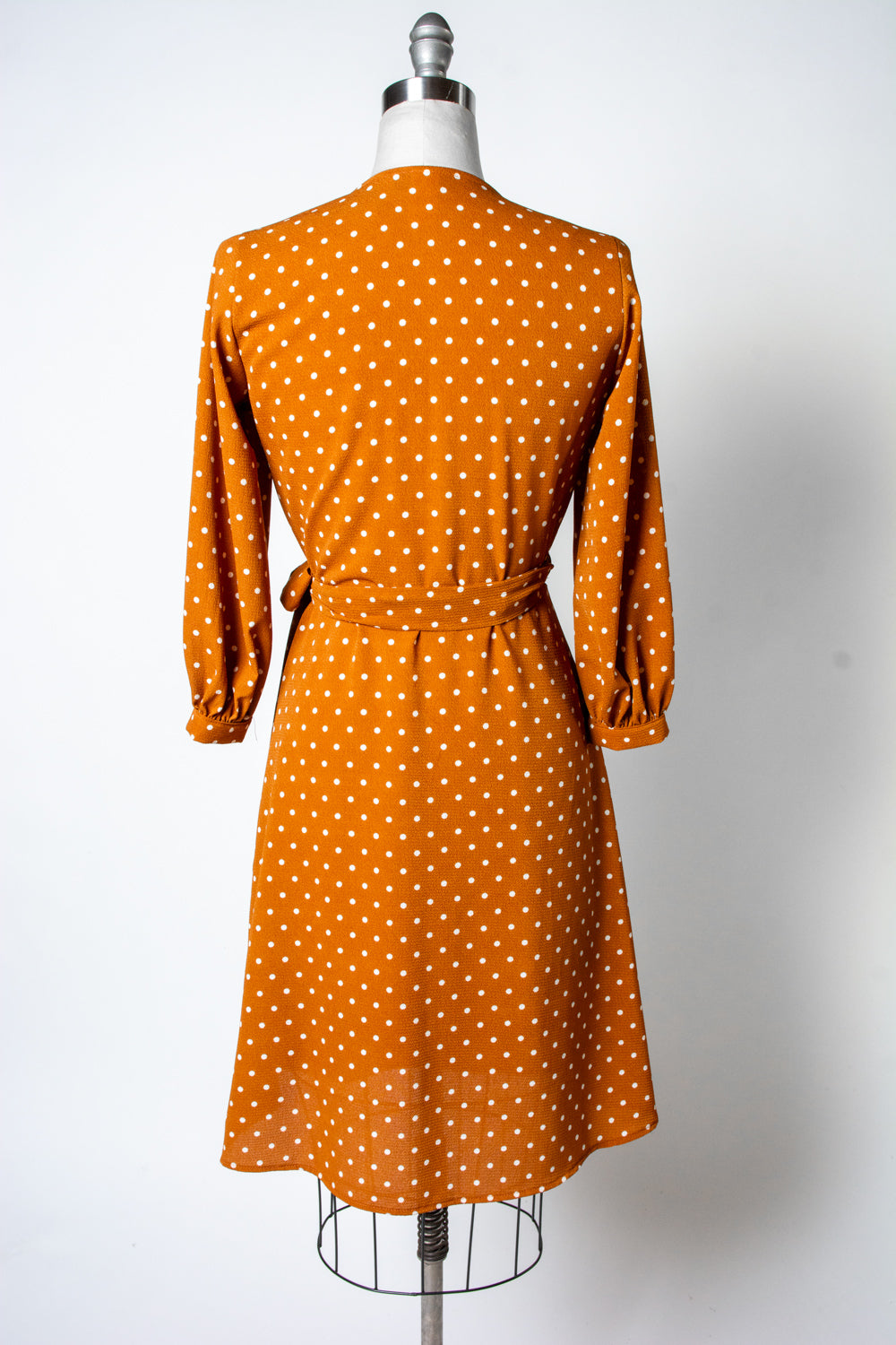 Rita Dress- Mustard Dot