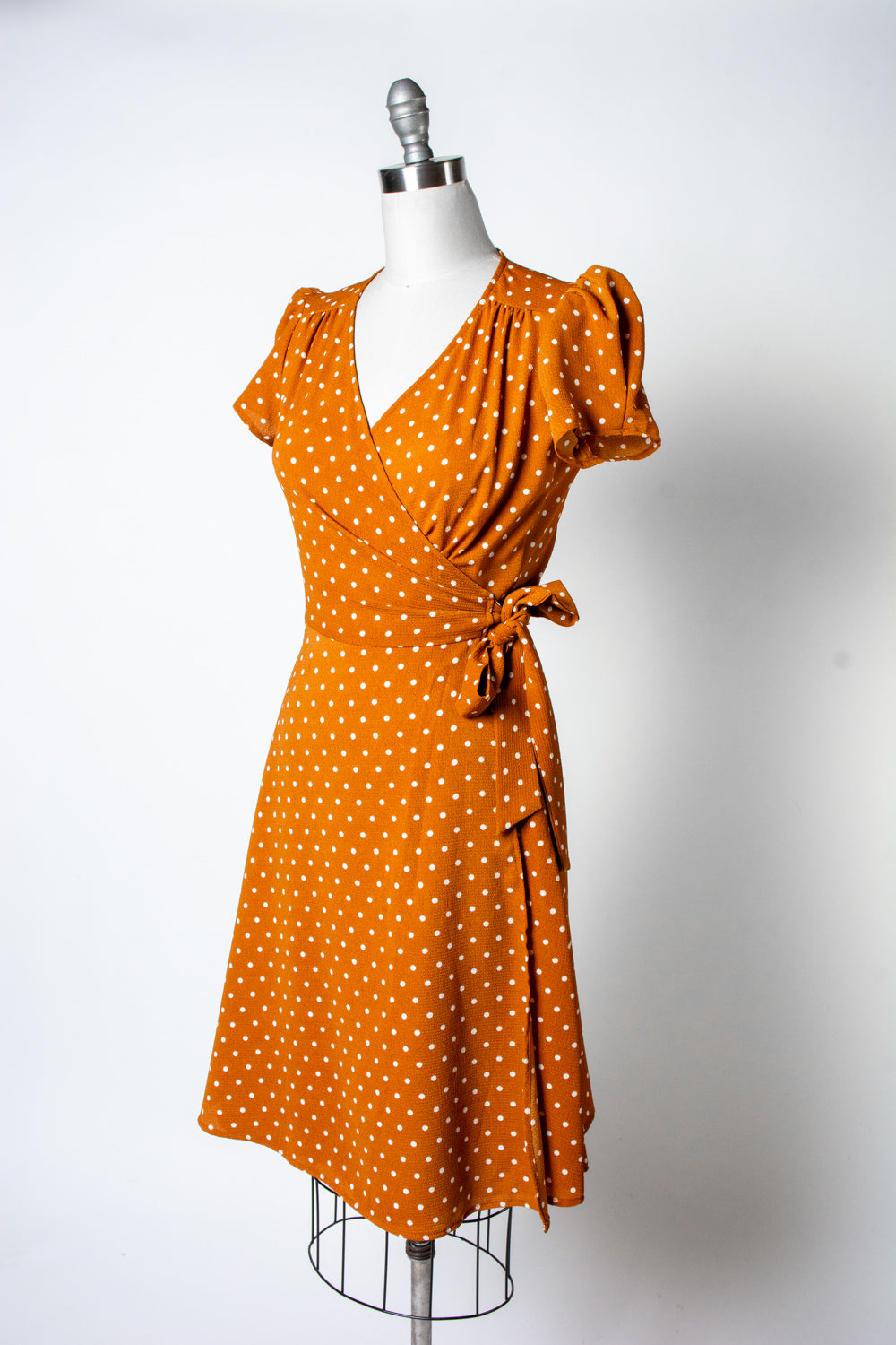 Rayleine Dress- Mustard Dot