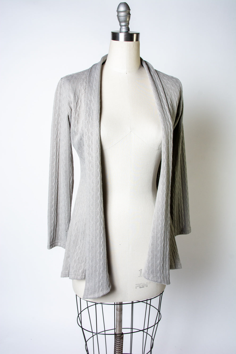 Dreamy Duster - Cable Knit,  Silver