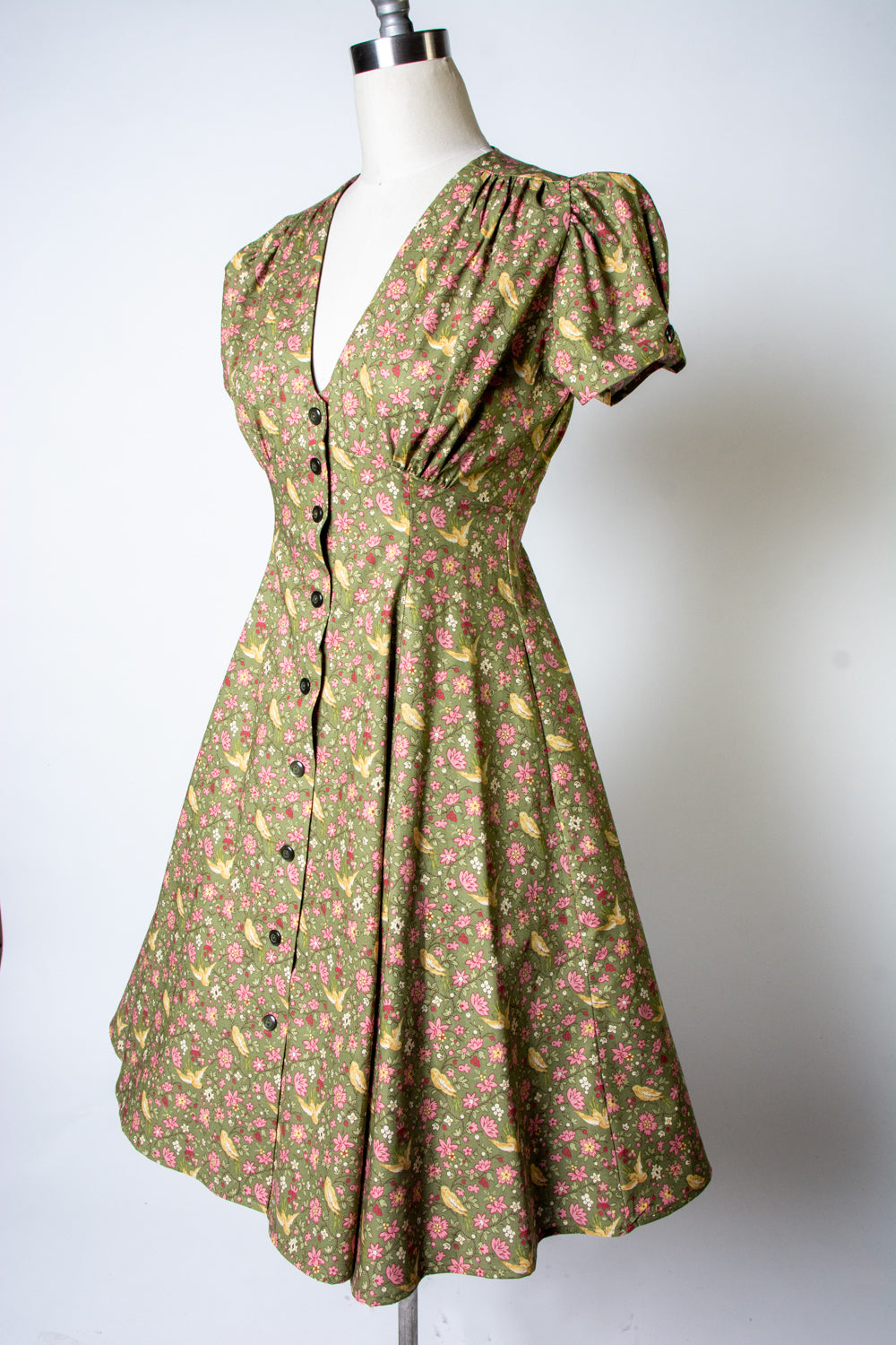 Millie Dress - Olive Birds *sale