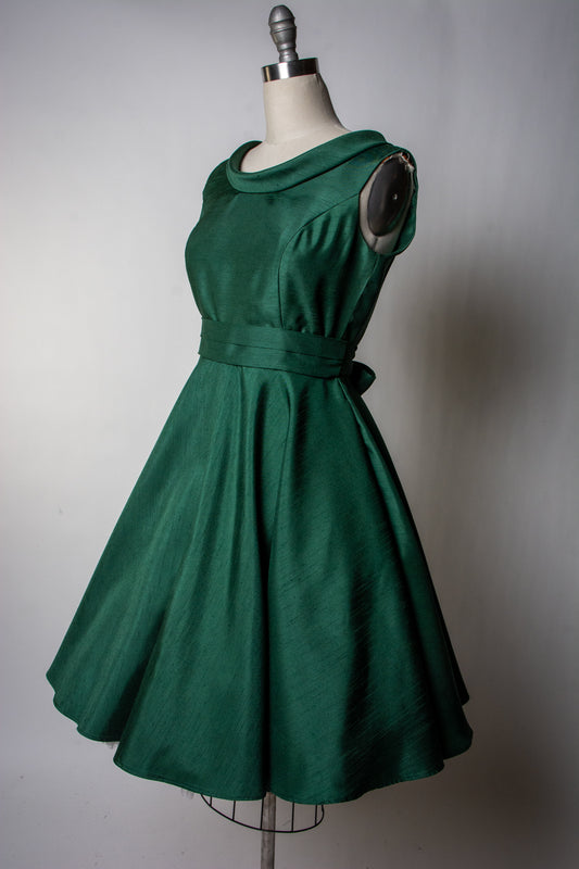 Suzette Dress - Shantung, Green