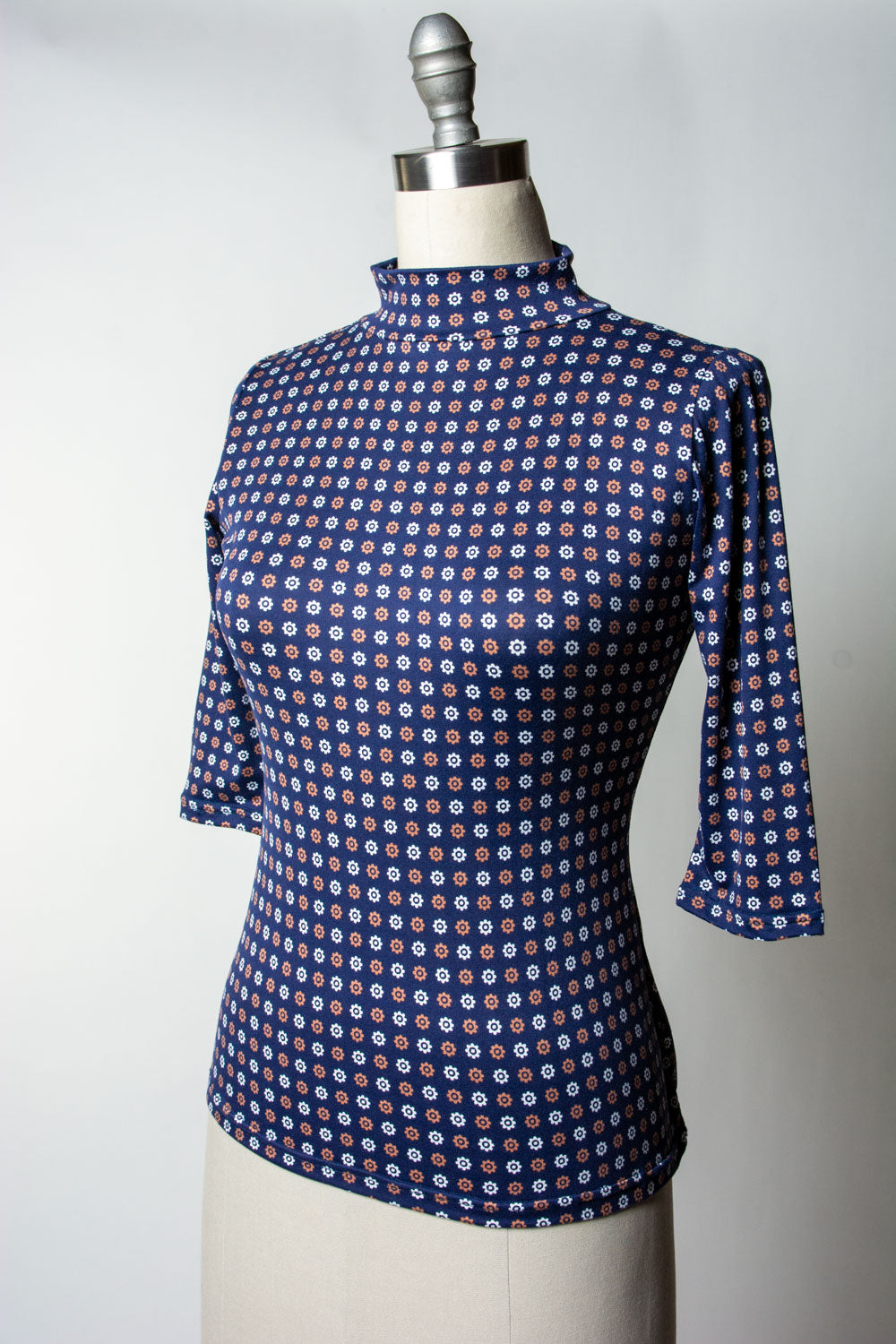 Denise Top 3/4 Sleeve - Cafe Fleur Dot