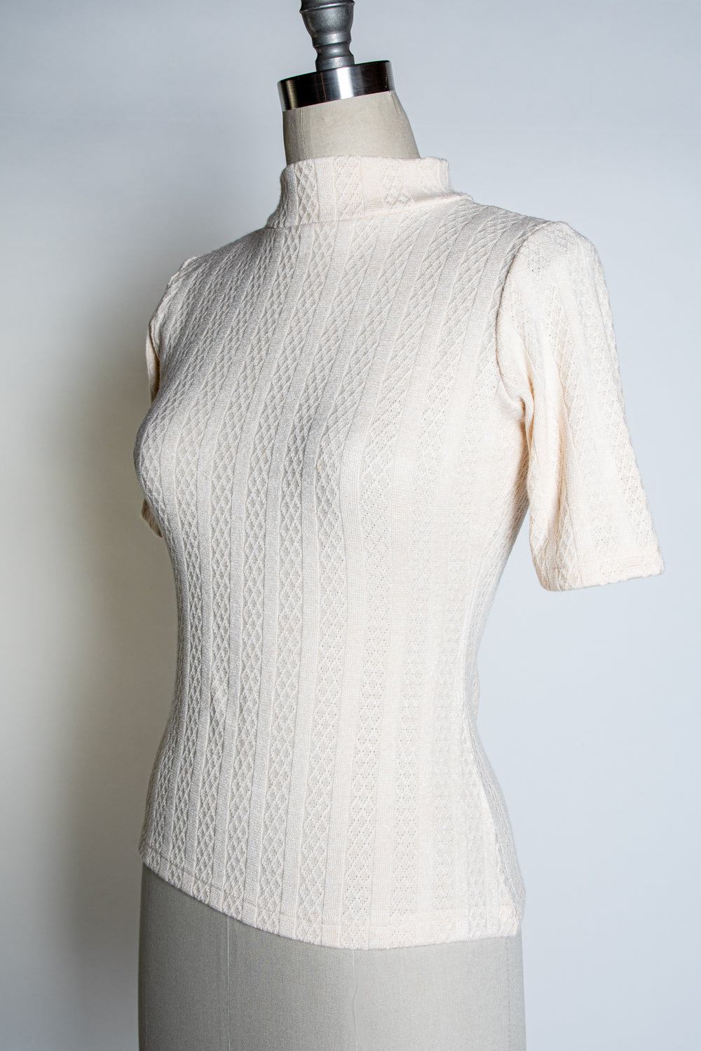 Denise Top - Pointelle Sweater, Ivory