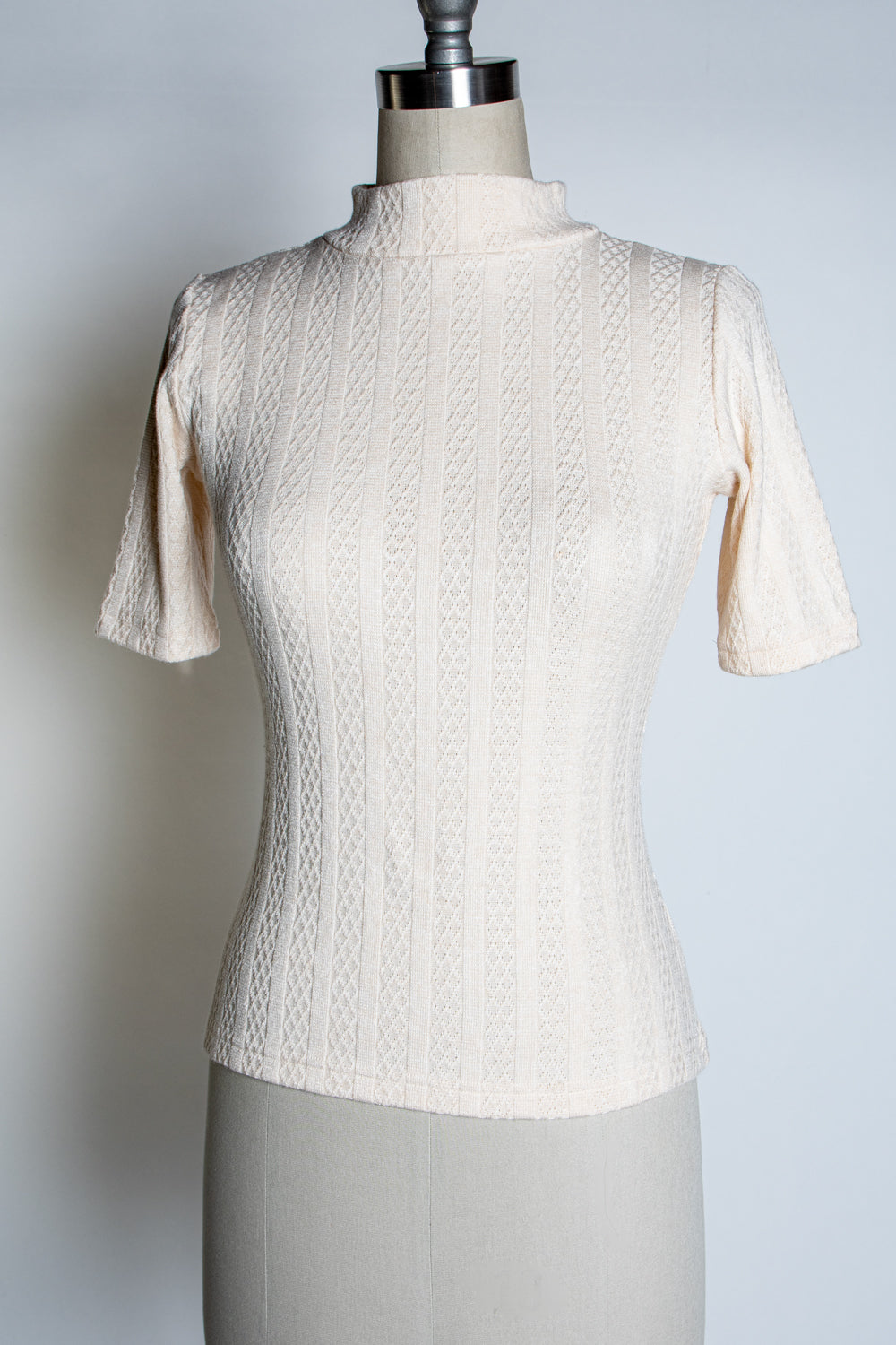 Denise Top - Pointelle Sweater, Ivory