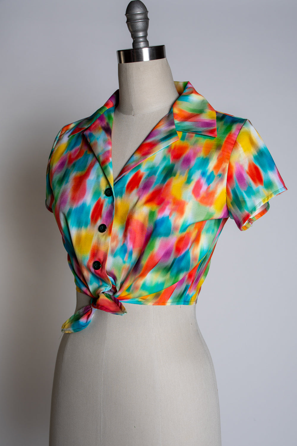 Ellie Tie Top Blouse - Technicolor