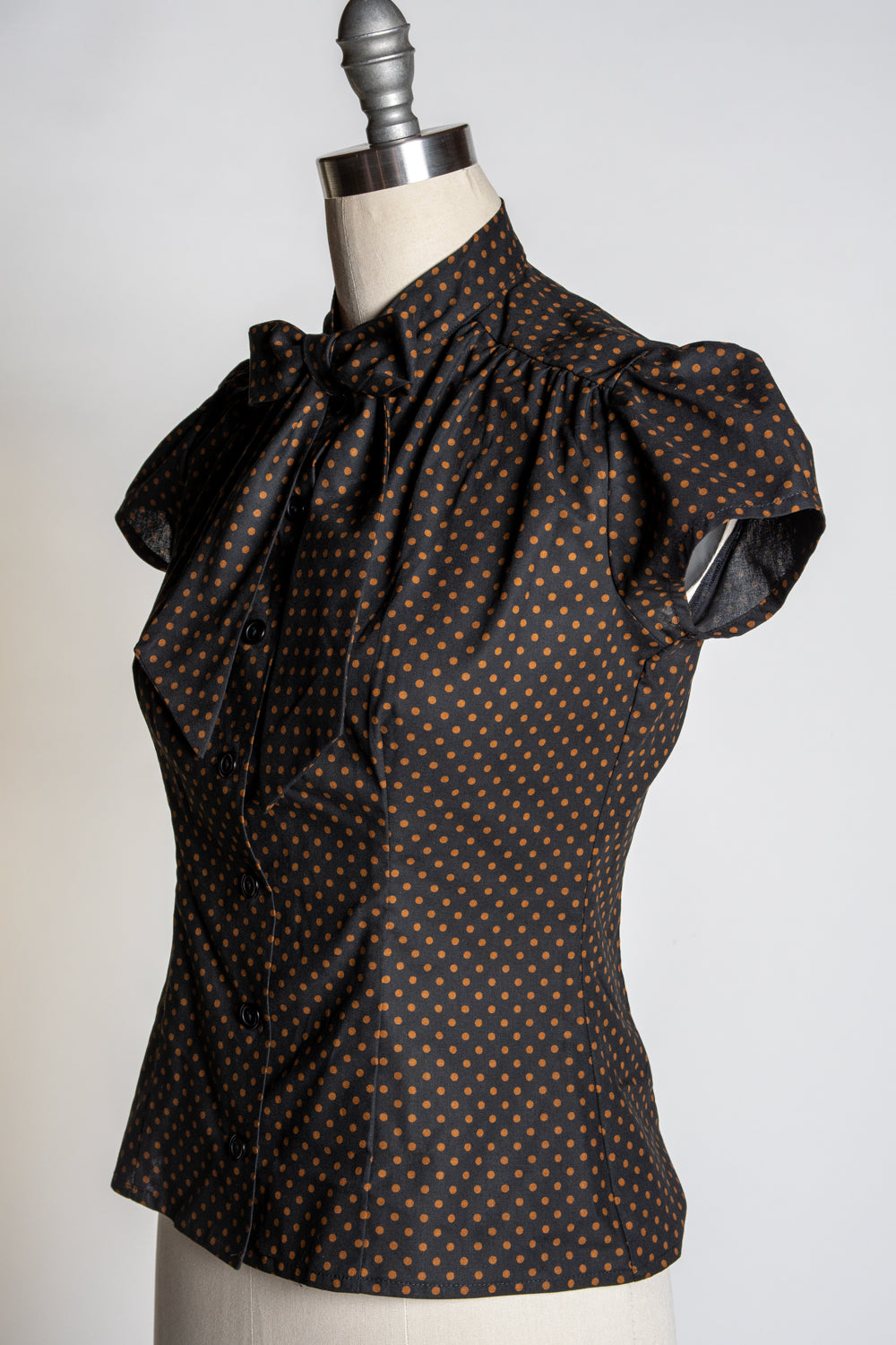 Estelle Blouse - Dark and Stormy Dot