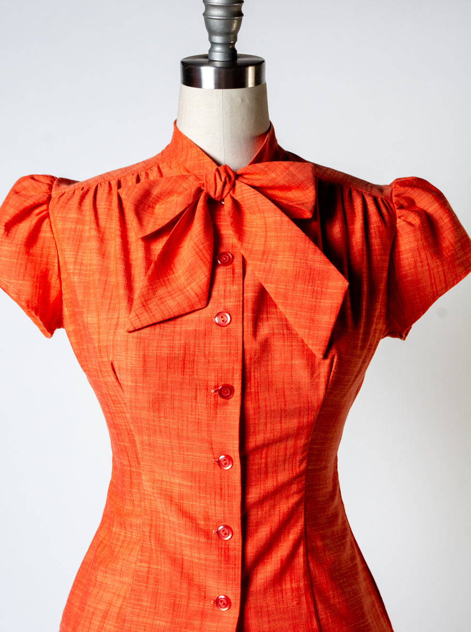 Estelle Blouse - Linen Look, Orange