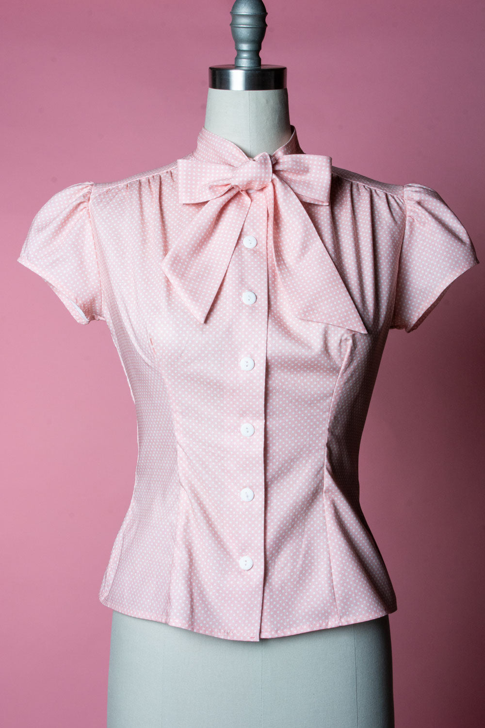 Estelle Blouse - Polka Dot, Pink