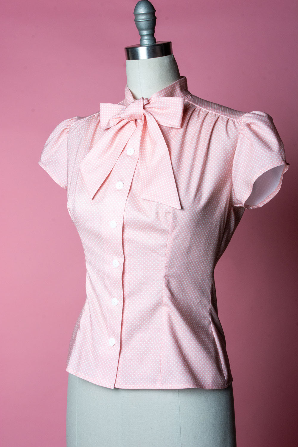 Estelle Blouse - Polka Dot, Pink