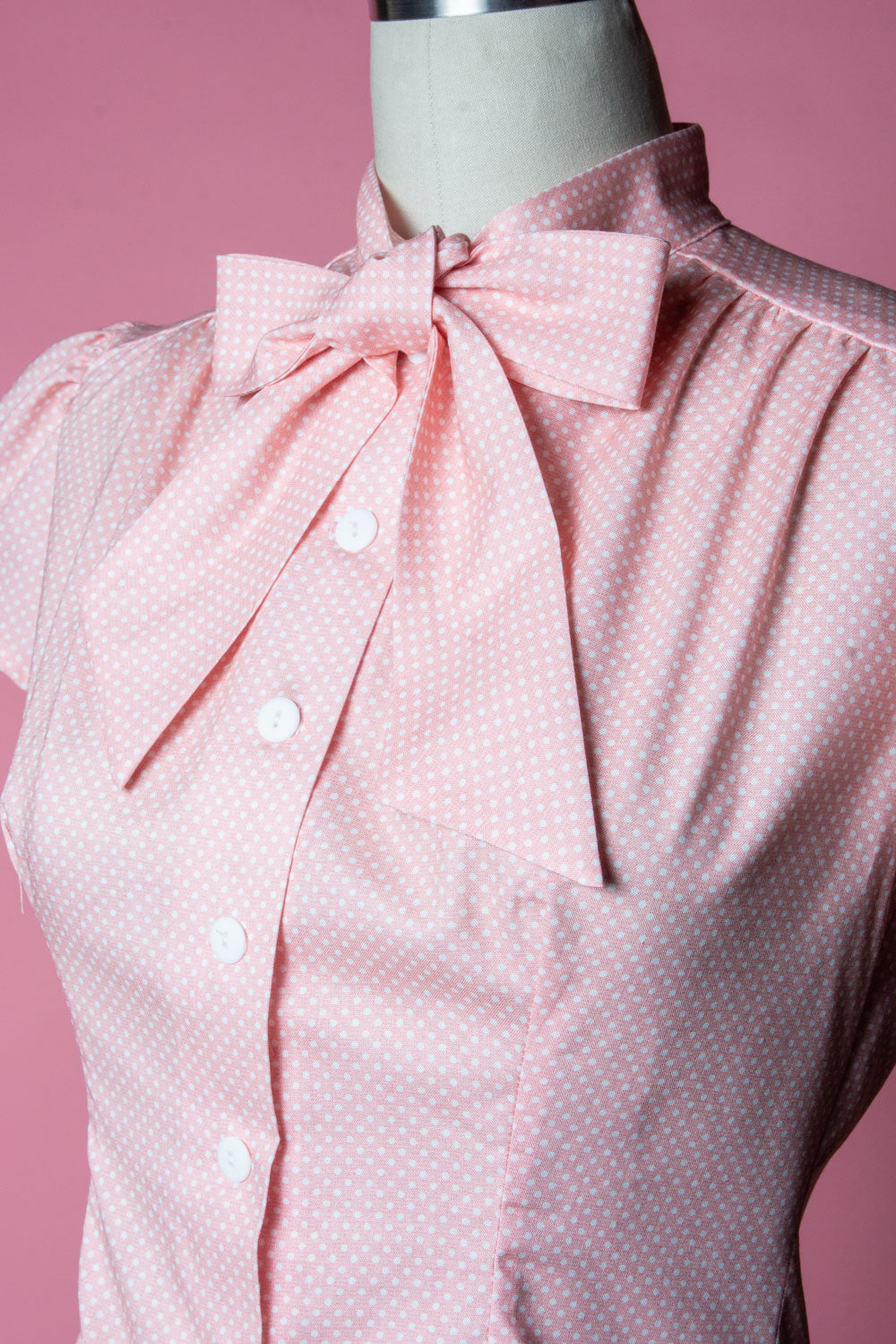 Estelle Blouse - Polka Dot, Pink