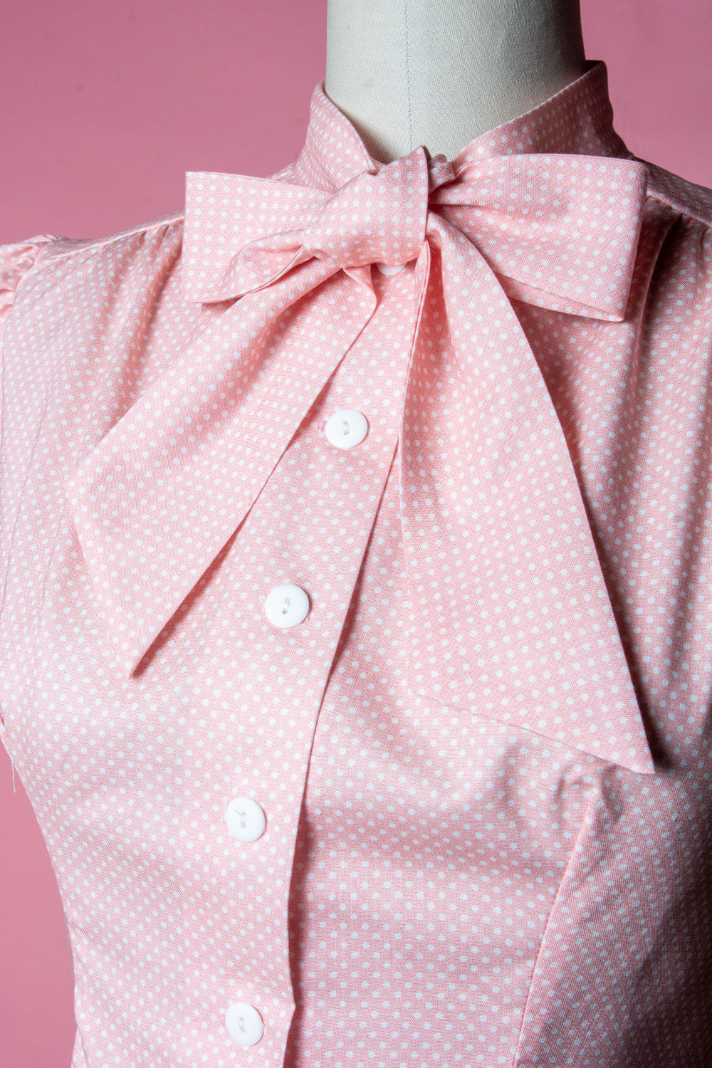 Estelle Blouse - Polka Dot, Pink