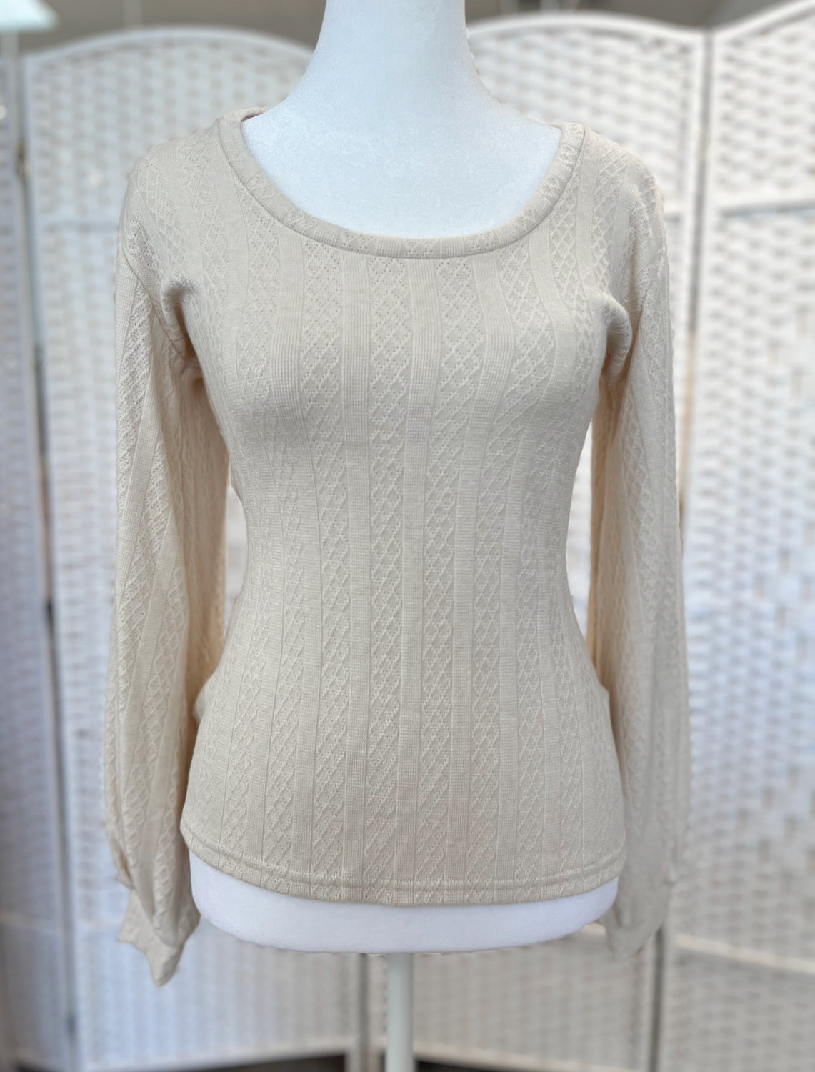 Grace Top - Pointelle, Ivory