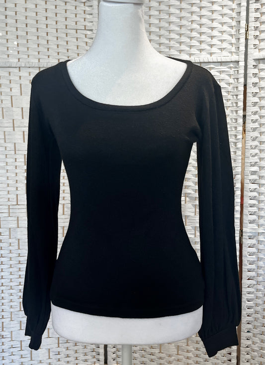 Grace Top - Softie Knit, Noir