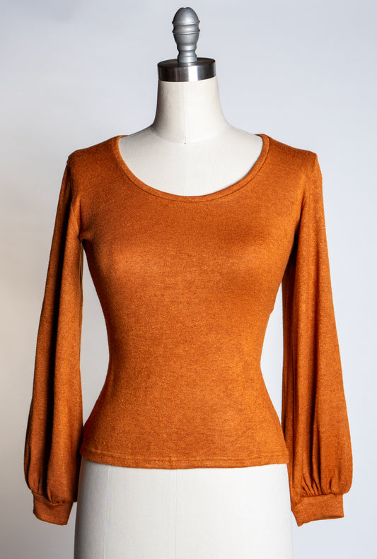 Grace Top - Softie Knit, Cinnamon