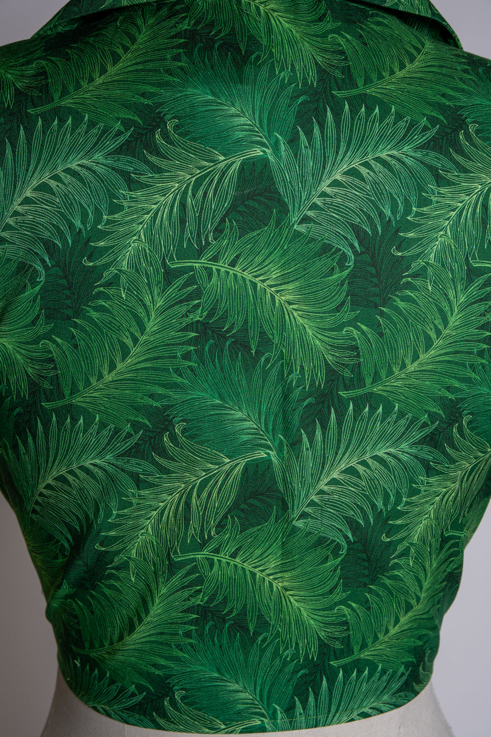 Ellie Tie Top Blouse - Green Ferns