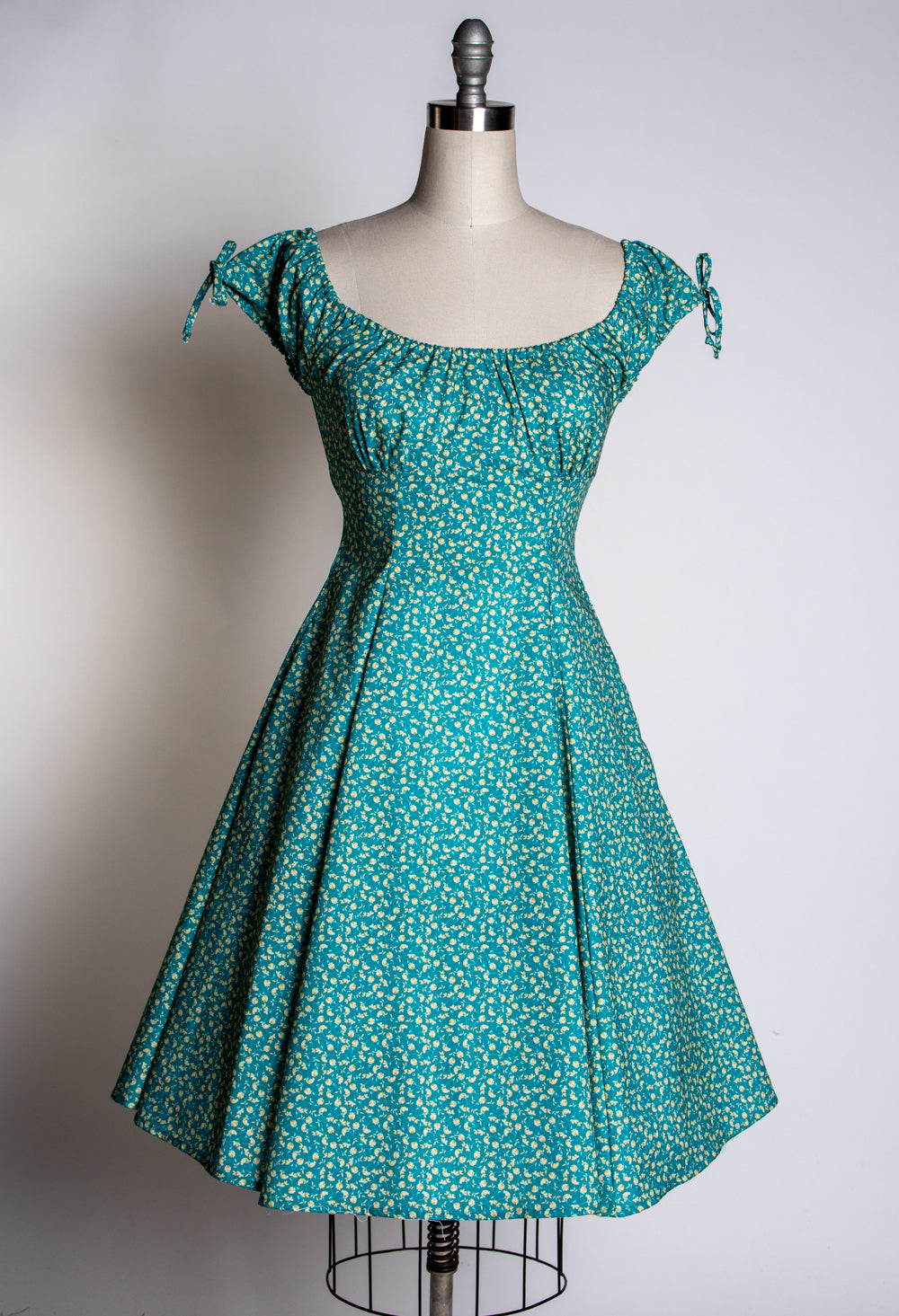 Hilda Dress - Little Flowers, Green