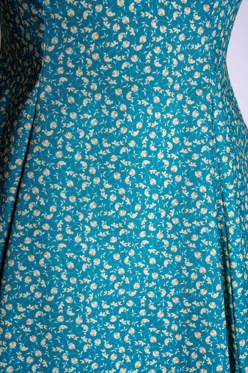 Hilda Dress - Little Flowers, Green