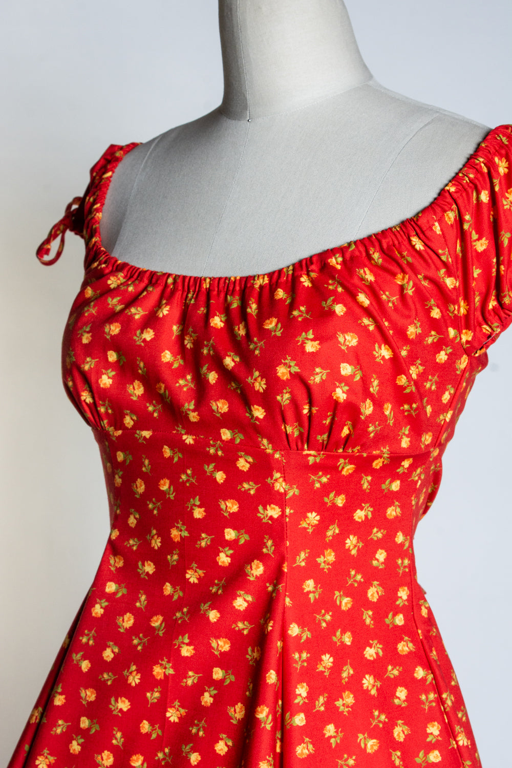 Hilda Dress - Little Roses, Carnelian *sale