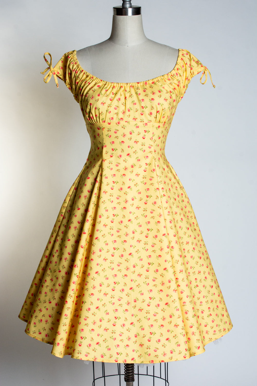 Hilda Dress - Little Roses, Canary *sale