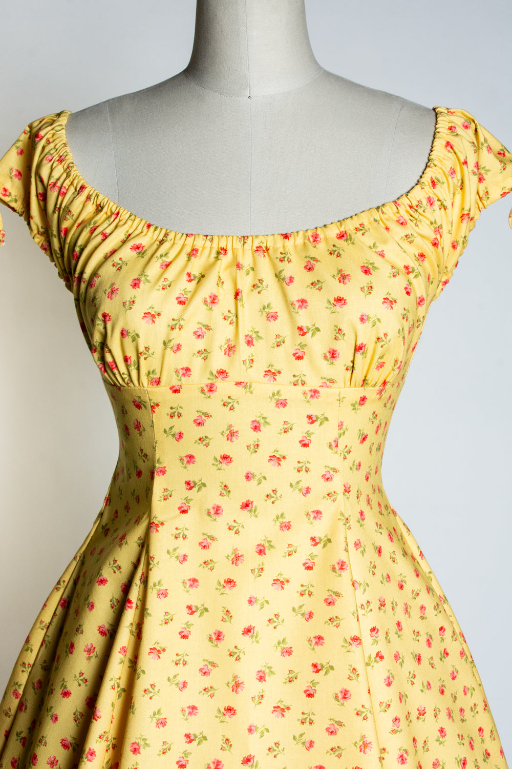 Hilda Dress - Little Roses, Canary *sale