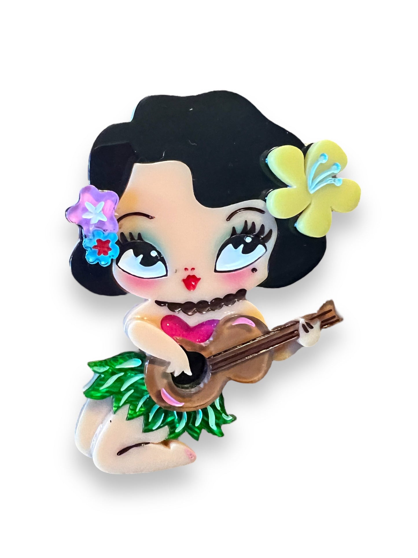 Tiki Hula Girl Brooch by Miss Fluff x Lipstick & Chrome