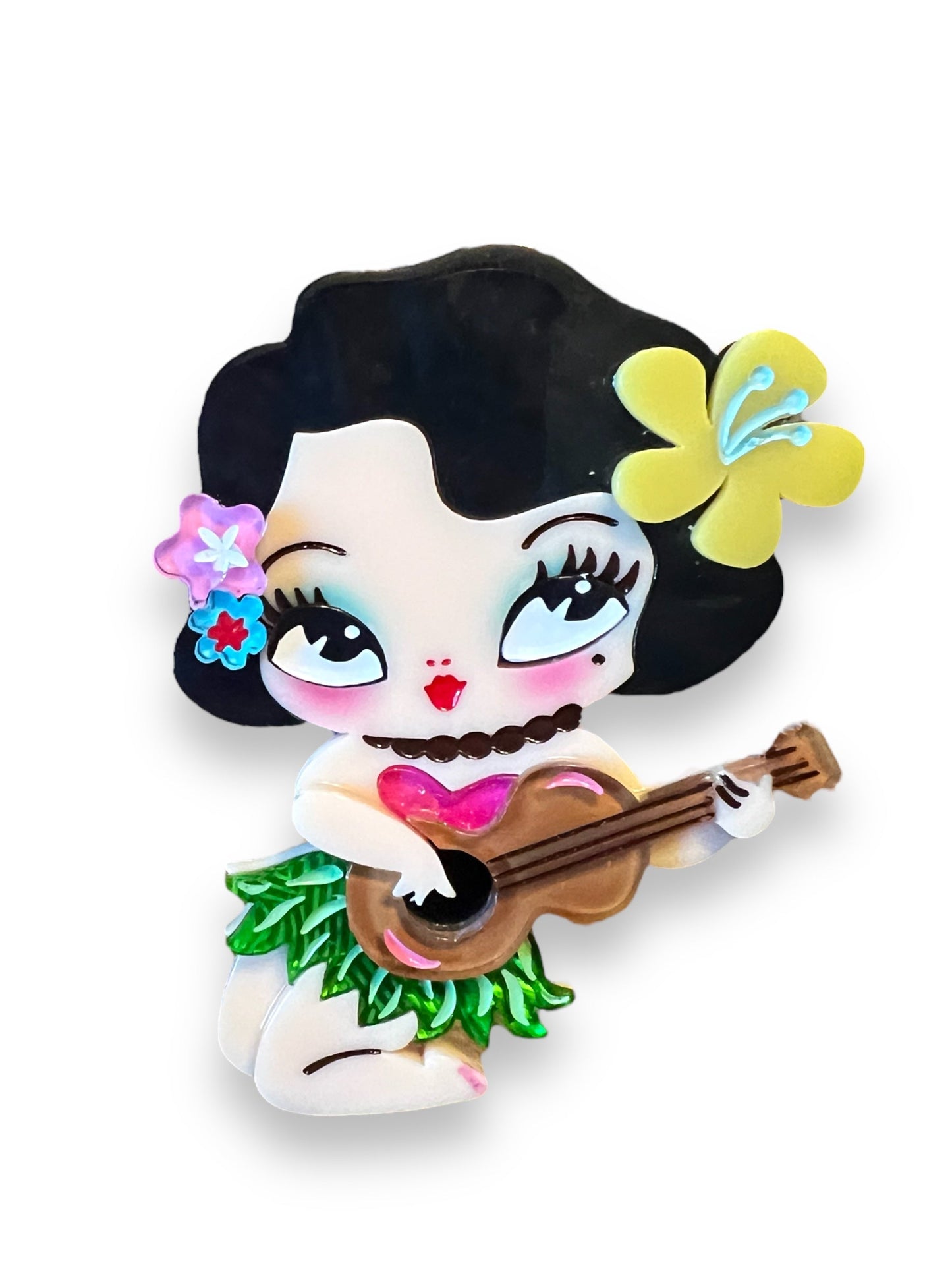 Tiki Hula Girl Brooch by Miss Fluff x Lipstick & Chrome