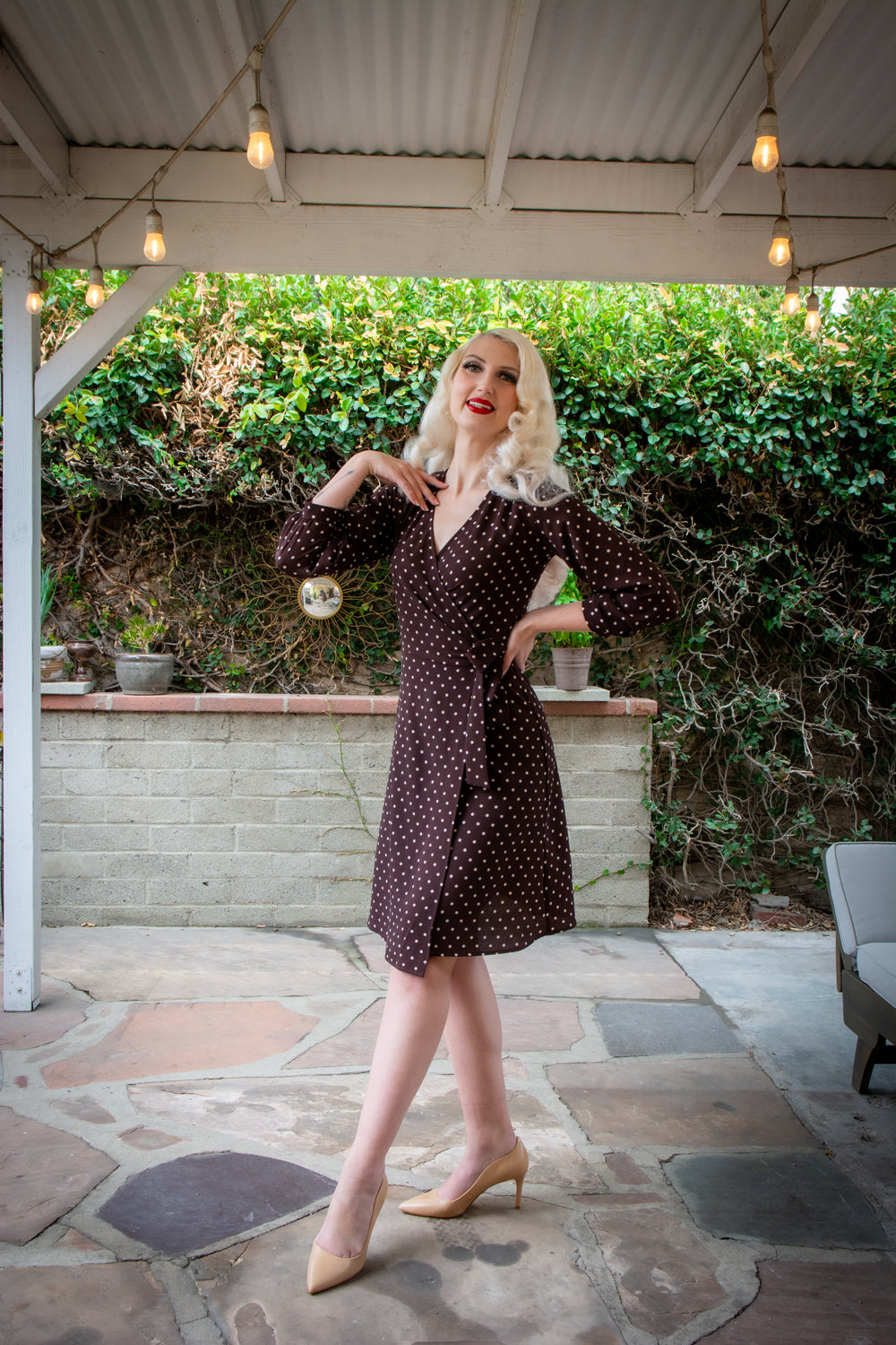 Rita Dress- Chocolate Dot