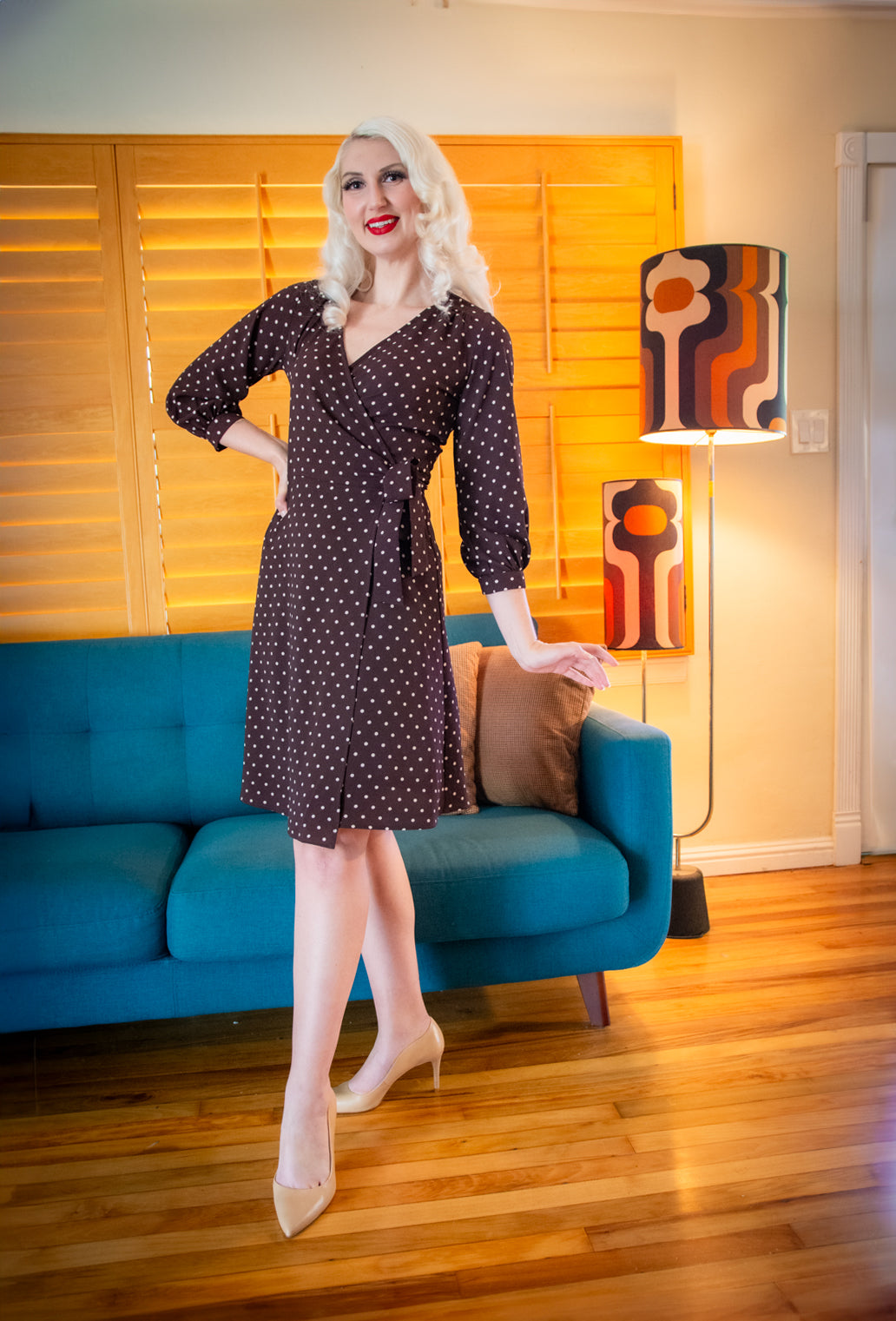 Rita Dress- Chocolate Dot