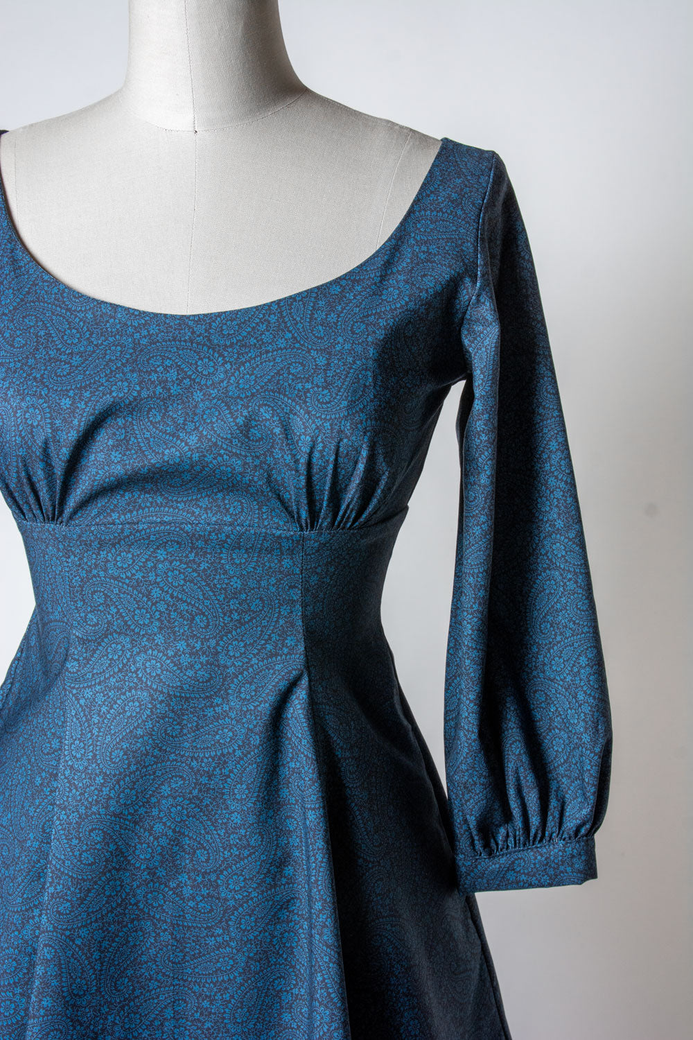 Jenni Dress- Tonal Paisley, Blue *sale