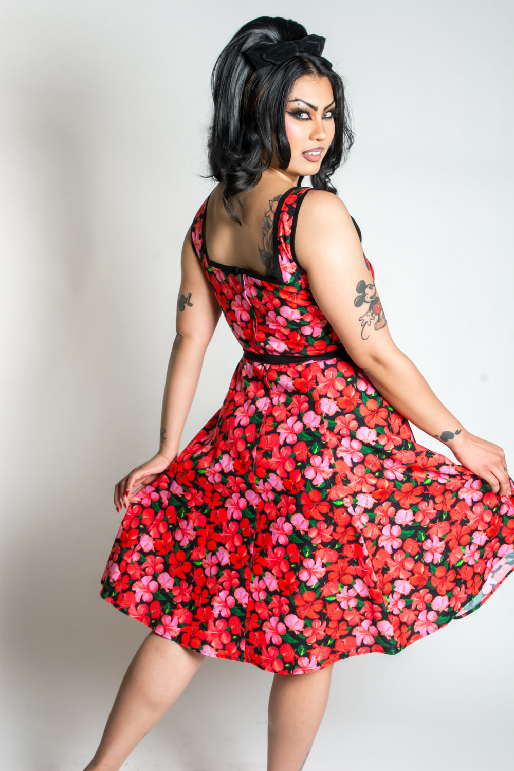 Sadie Dress- Tropical, Red & Black *sale