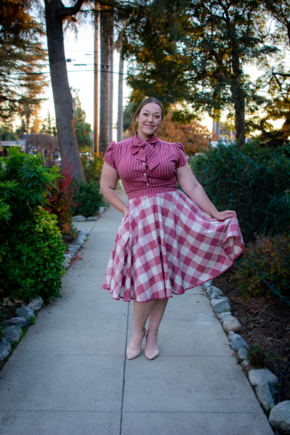 Estelle Blouse - Simple Stripe, Rose