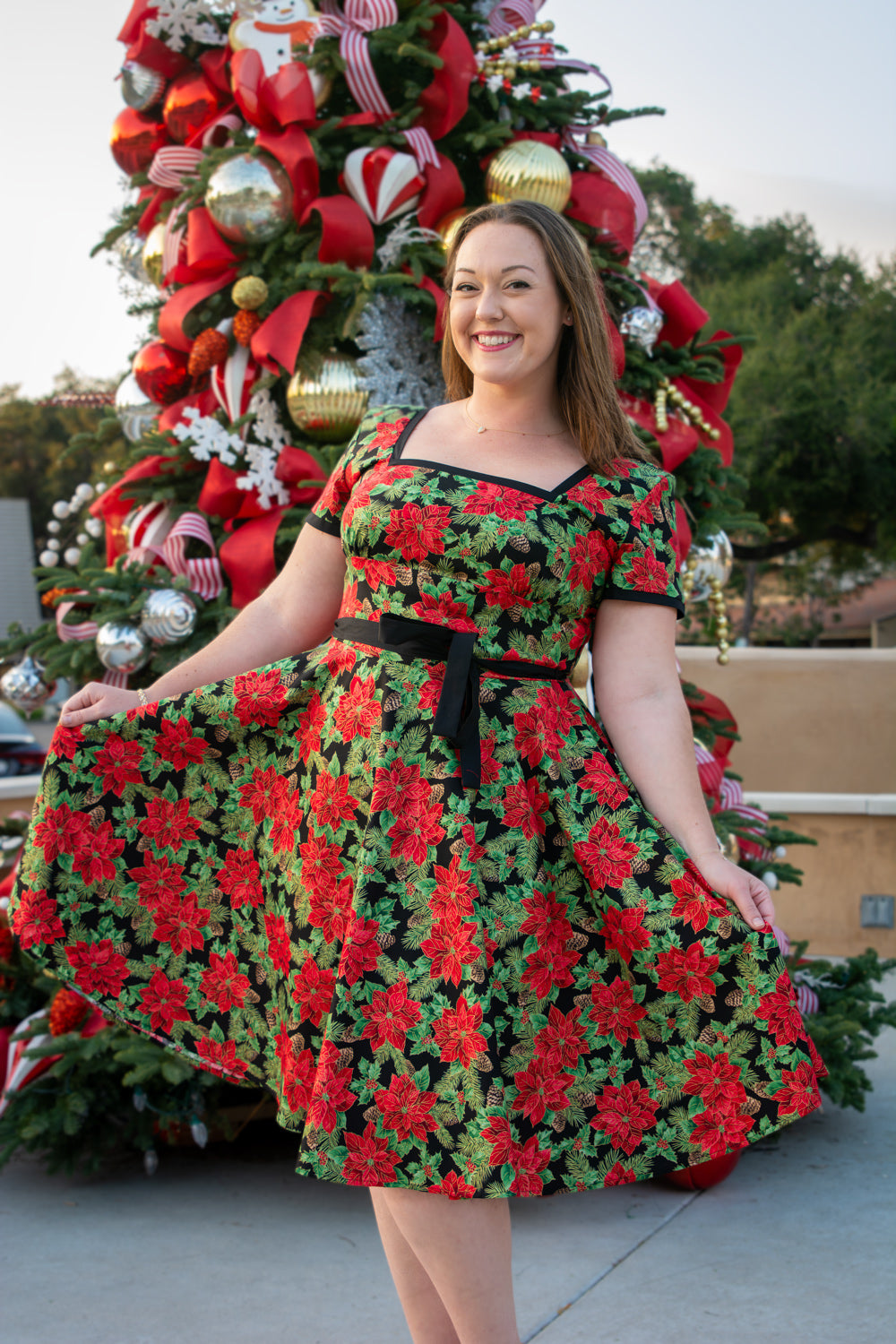 Simone Dress- Poinsettia *sale