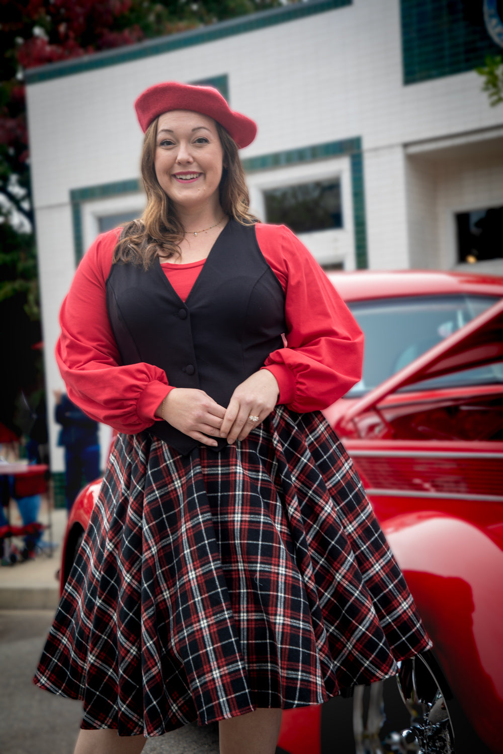 Haute Circle Skirt - Flannel, Black Plaid