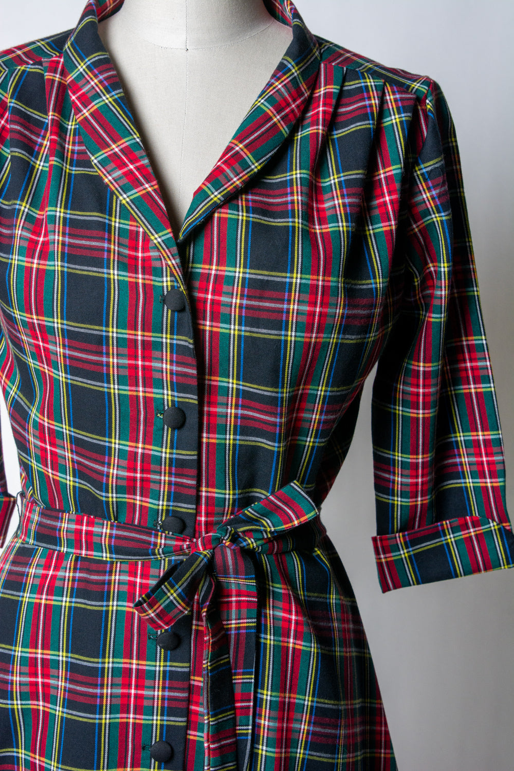 Lucille Dress - Tartan Plaid