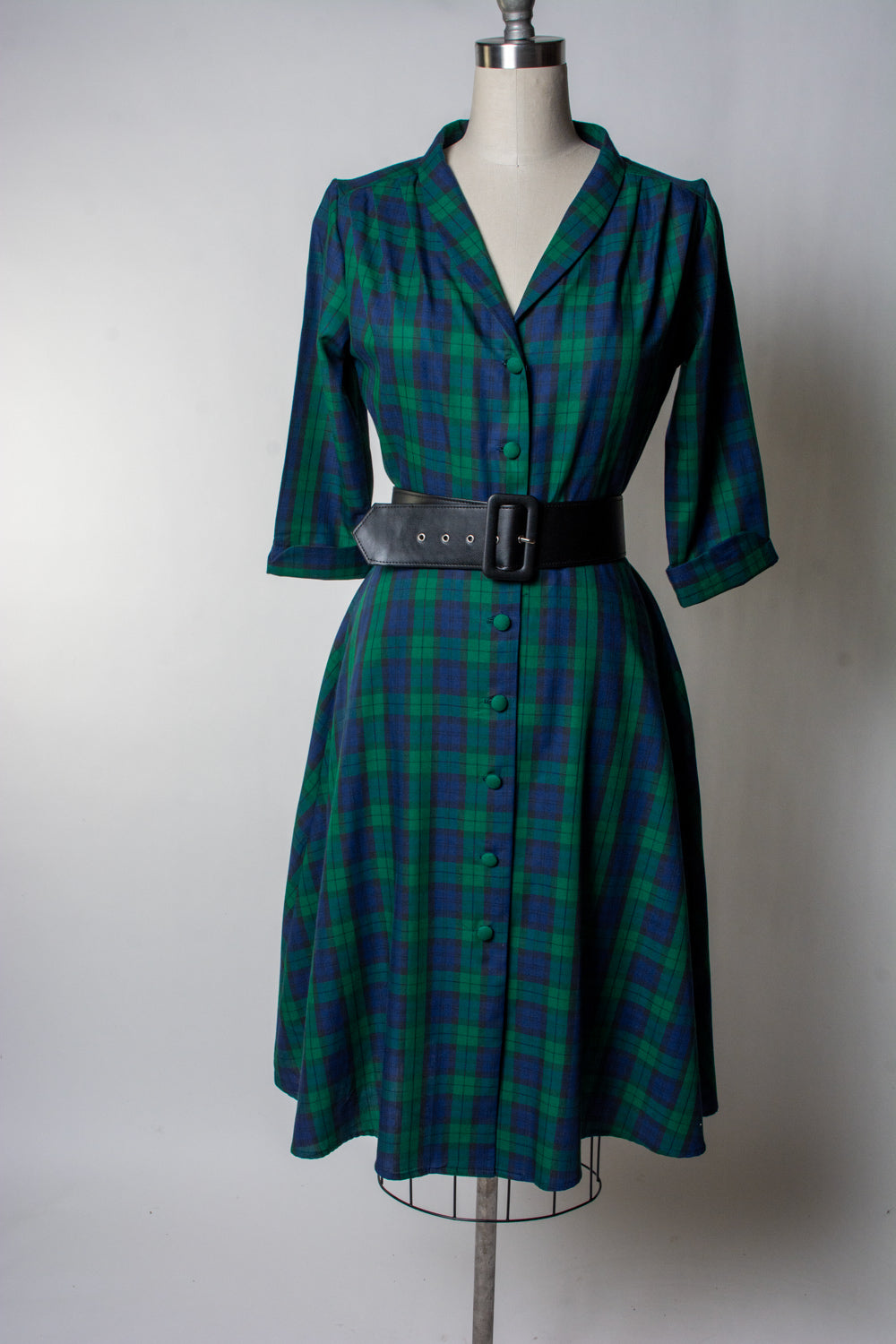 Lucille Dress - Watch Plaid