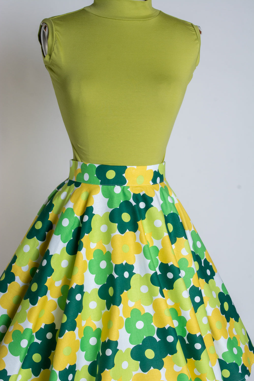 MB Circle Skirt - Pop Flower, Green